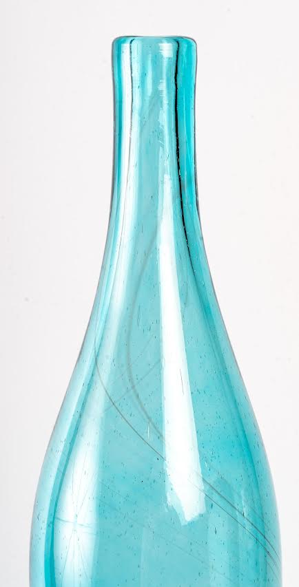 Grande bouteille en verre soufflé Claude Morin pour Dieulefit