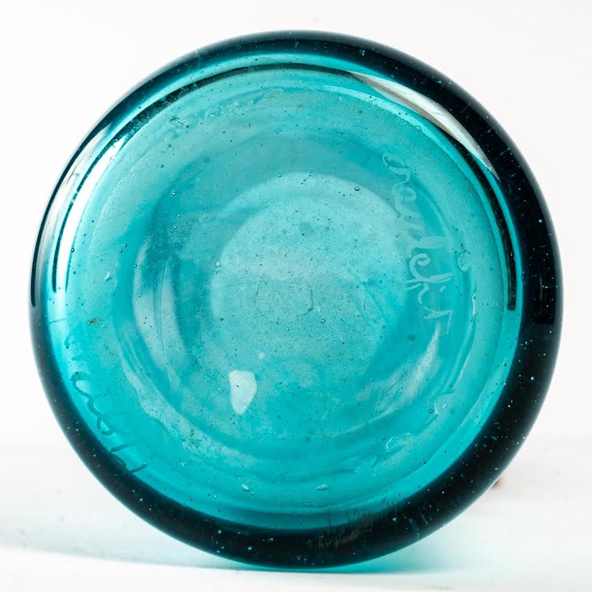 Grande bouteille en verre soufflé Claude Morin pour Dieulefit