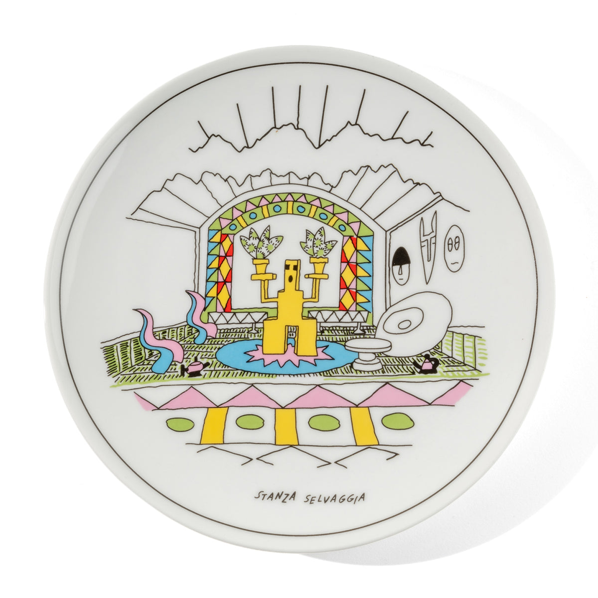 Assiettes De Gustibus d'Alessandro Mendini pour Design Memorabilia, 2015, céramique — première chambre dessinée