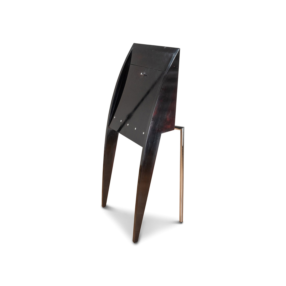 Secrétaire « Carma » de Thibault Desombres pour Transfert, 1988 – trois-quarts, piètement fuselé – Galerie 90