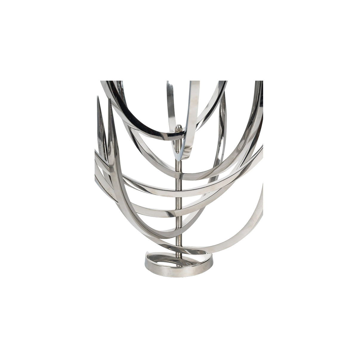 Paire de chandeliers de Xavier Féal pour Inox Industrie, 1970 – un chandelier, axe central – Galerie 90