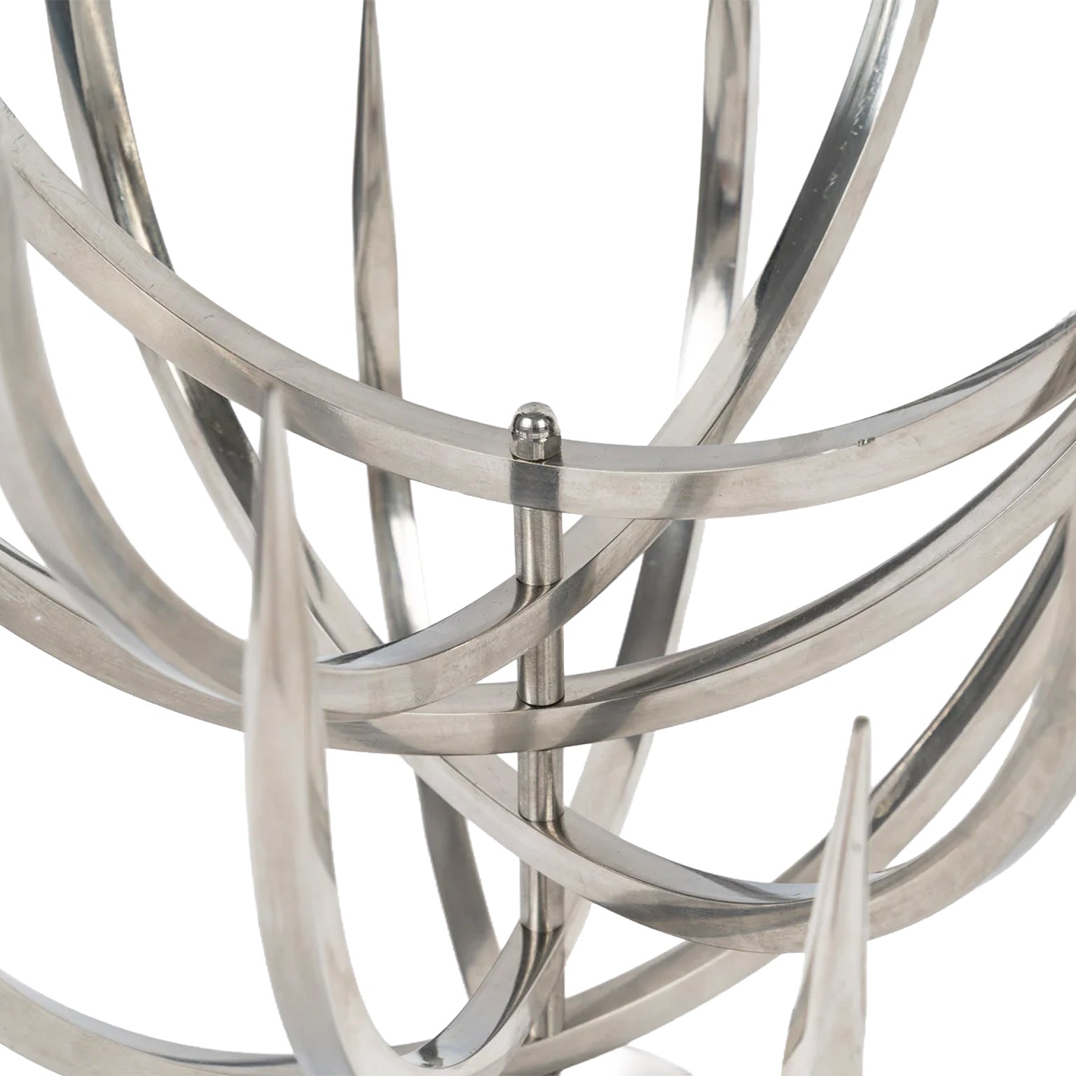 Paire de chandeliers de Xavier Féal pour Inox Industrie, 1970 – entrelacs des branches – Galerie 90