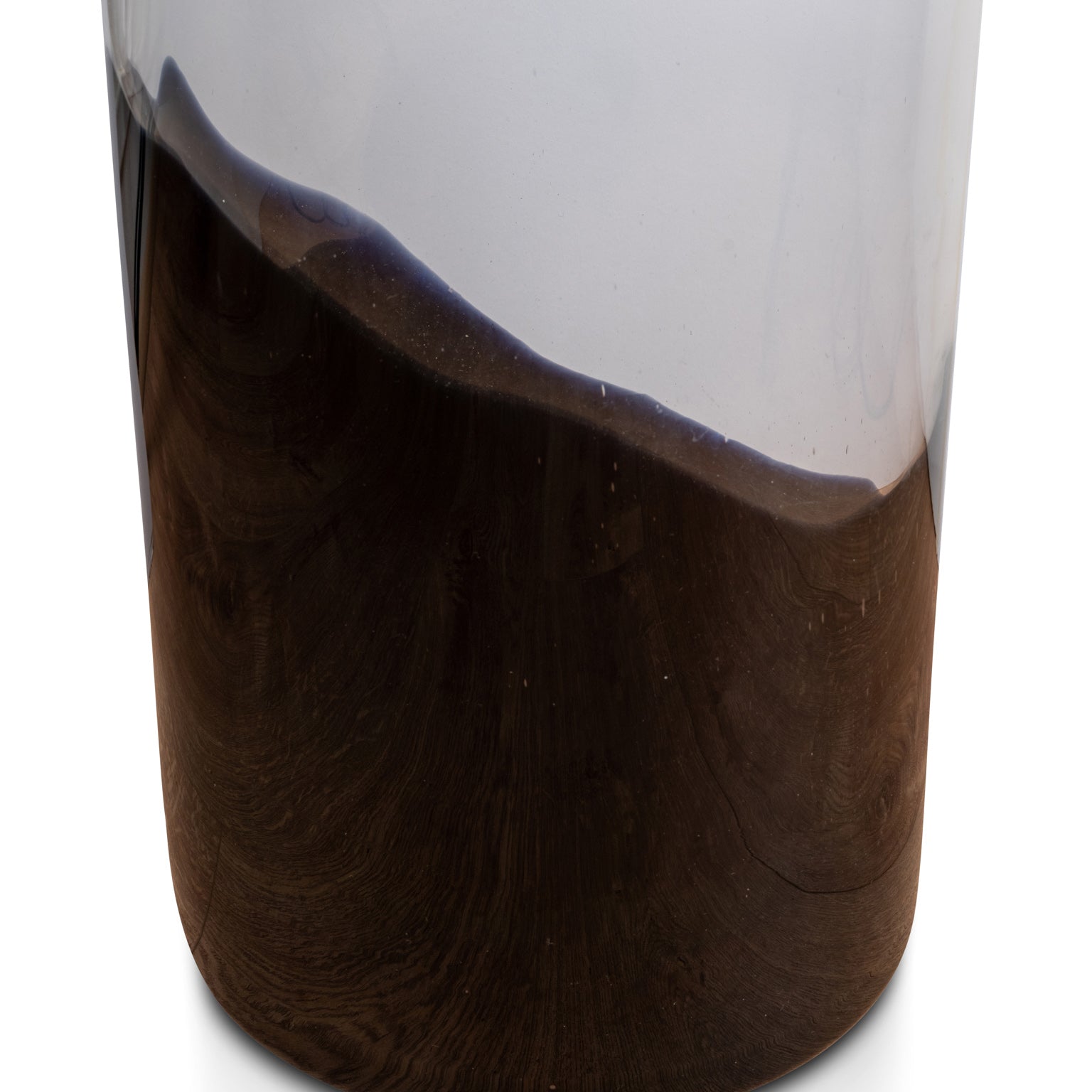 Vase « Chiclos » de Renato Toso pour Leucos, c.1970 – fondu du verre brun dans le blanc – Galerie 90