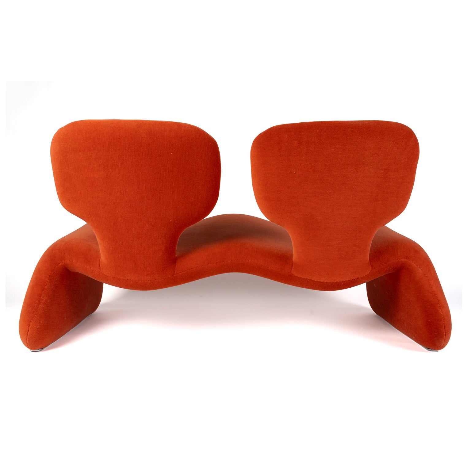 Banquette deux places « Djinn » d'Olivier Mourgue pour Airborne, 1965 – face, cadrage rapproché – Galerie 90