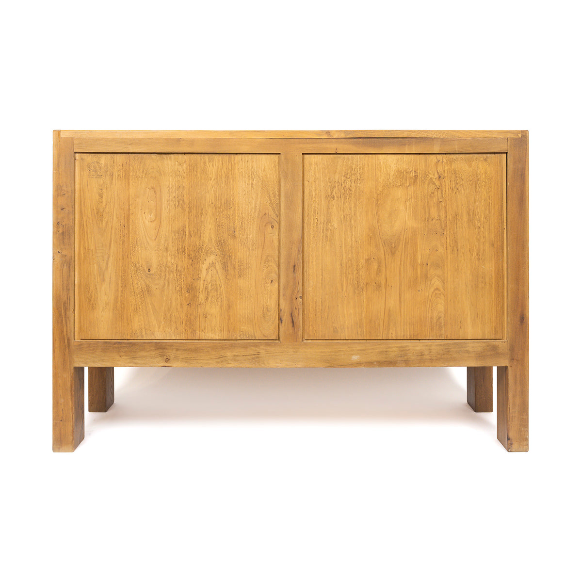 Buffet deux portes en orme massif de la Maison Regain, c.1970 – vue de dos – Galerie 90