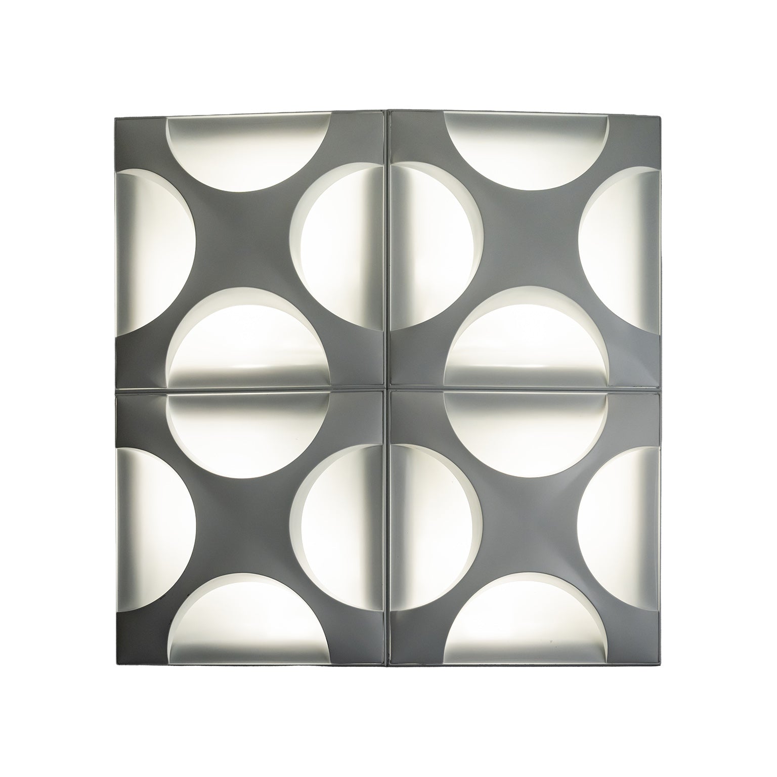 Appliques « Oyster » de Rolf Krüger pour Staff Leuchten, 1968 – les quatre panneaux allumés – Galerie 90