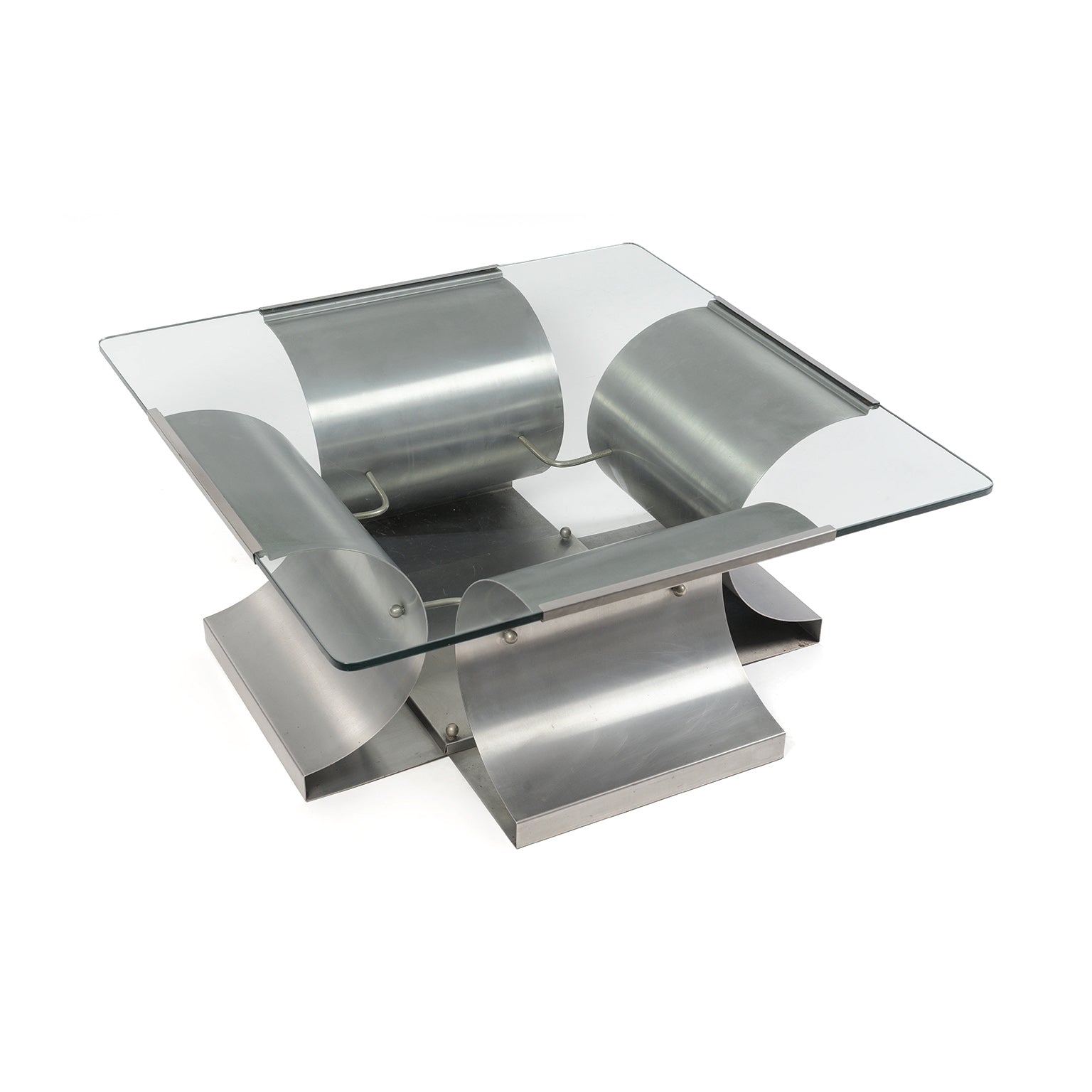 Table basse de François Monnet pour Kappa, 1970 – trois-quarts rapproché – Galerie 90