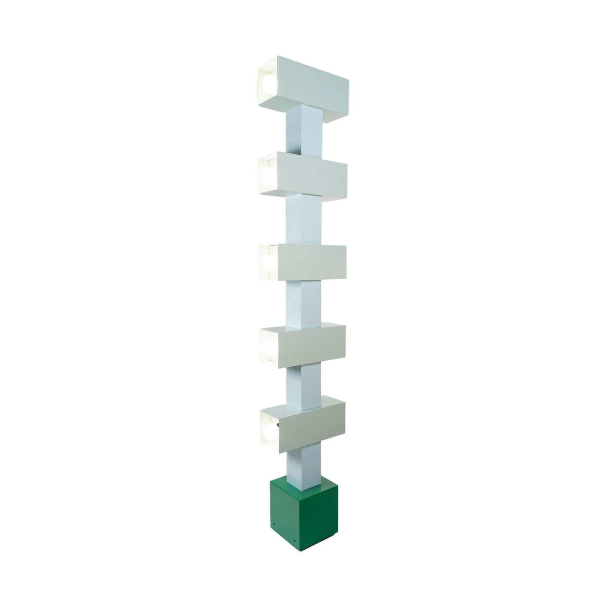 Totem lumineux en acier laqué, Italie, 1990 — un totem sur toute sa hauteur