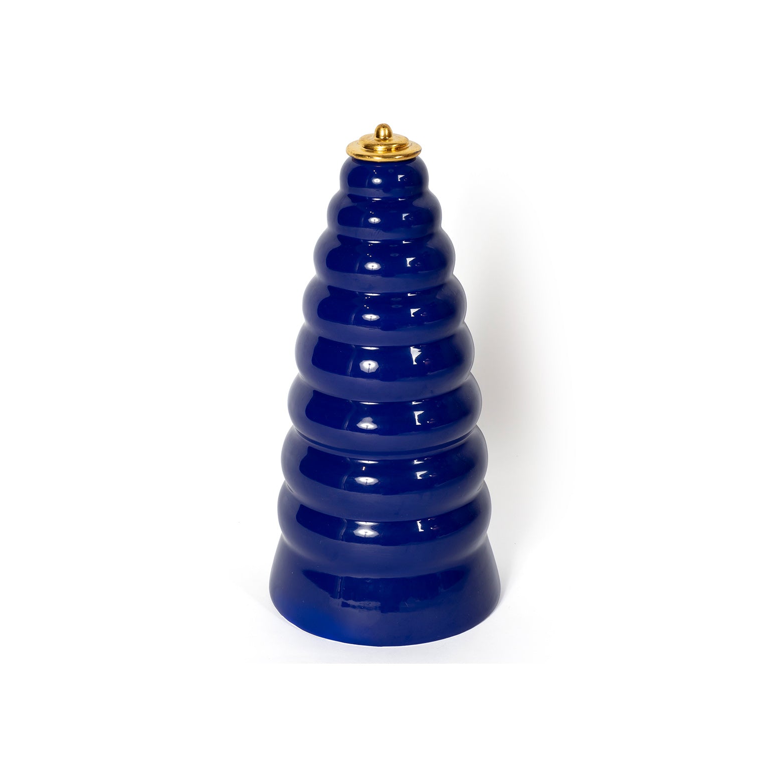 Vase en céramique d'Ugo La Pietra pour Superego Editions, 1990 – trois-quarts, étagement des anneaux – Galerie 90