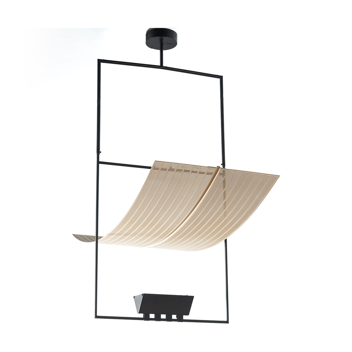 Suspension Zefiro de Mario Botta pour Artemide, 1988 — profil, réflecteur en porte-à-faux