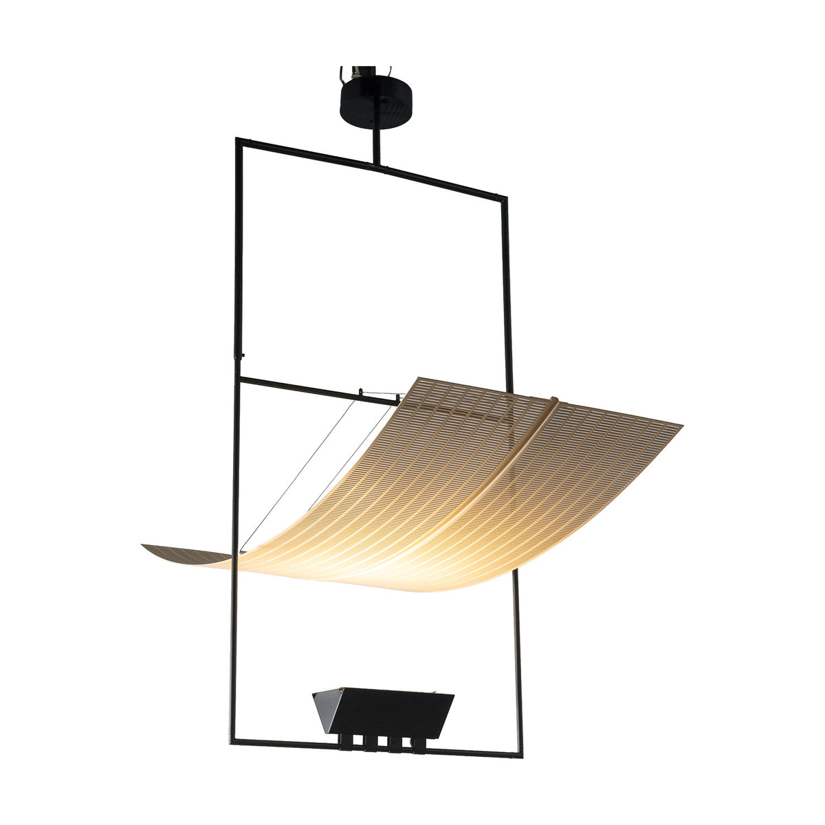 Suspension Zefiro de Mario Botta pour Artemide, 1988 — trois-quarts