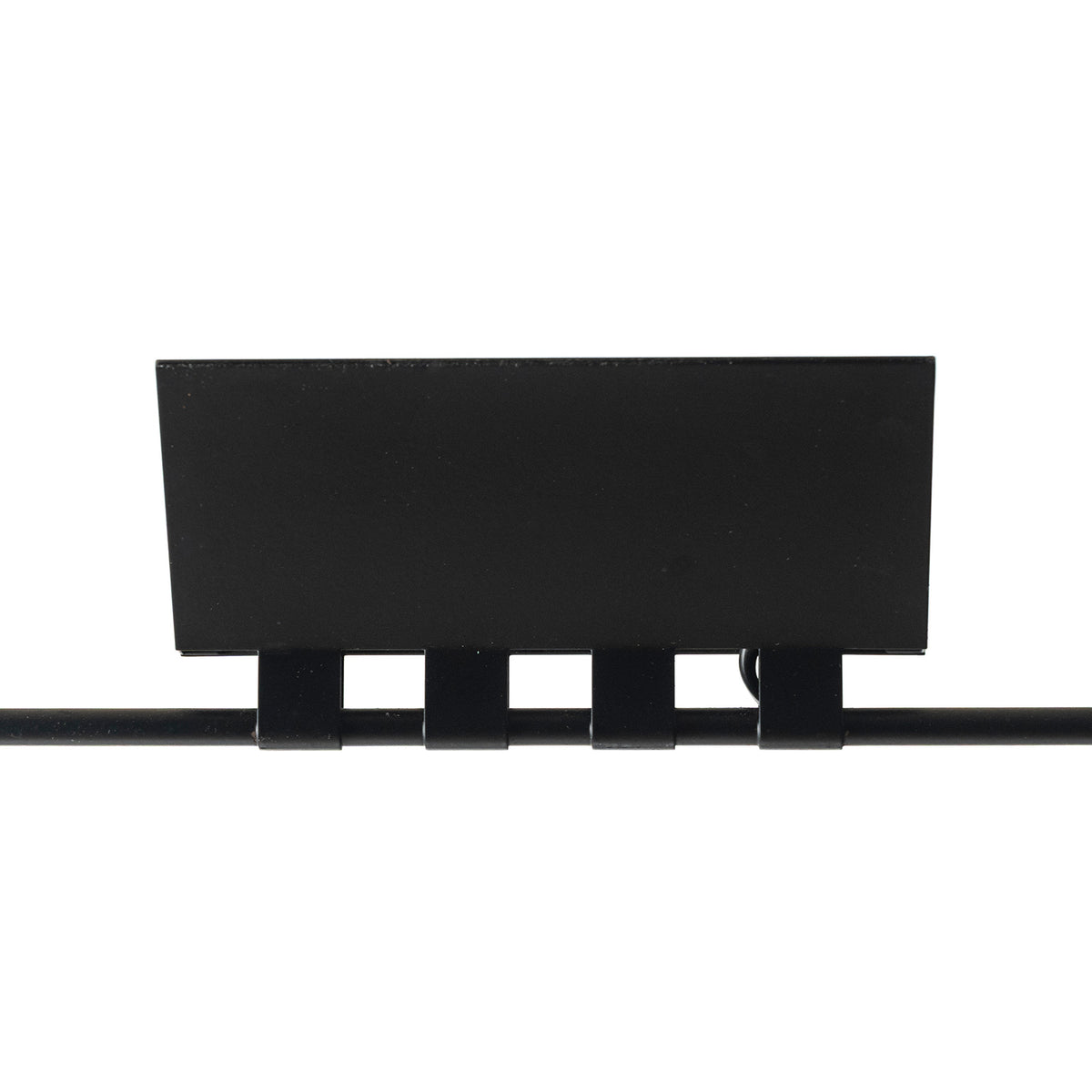 Suspension Zefiro de Mario Botta pour Artemide, 1988 — détail de la barre laquée noire